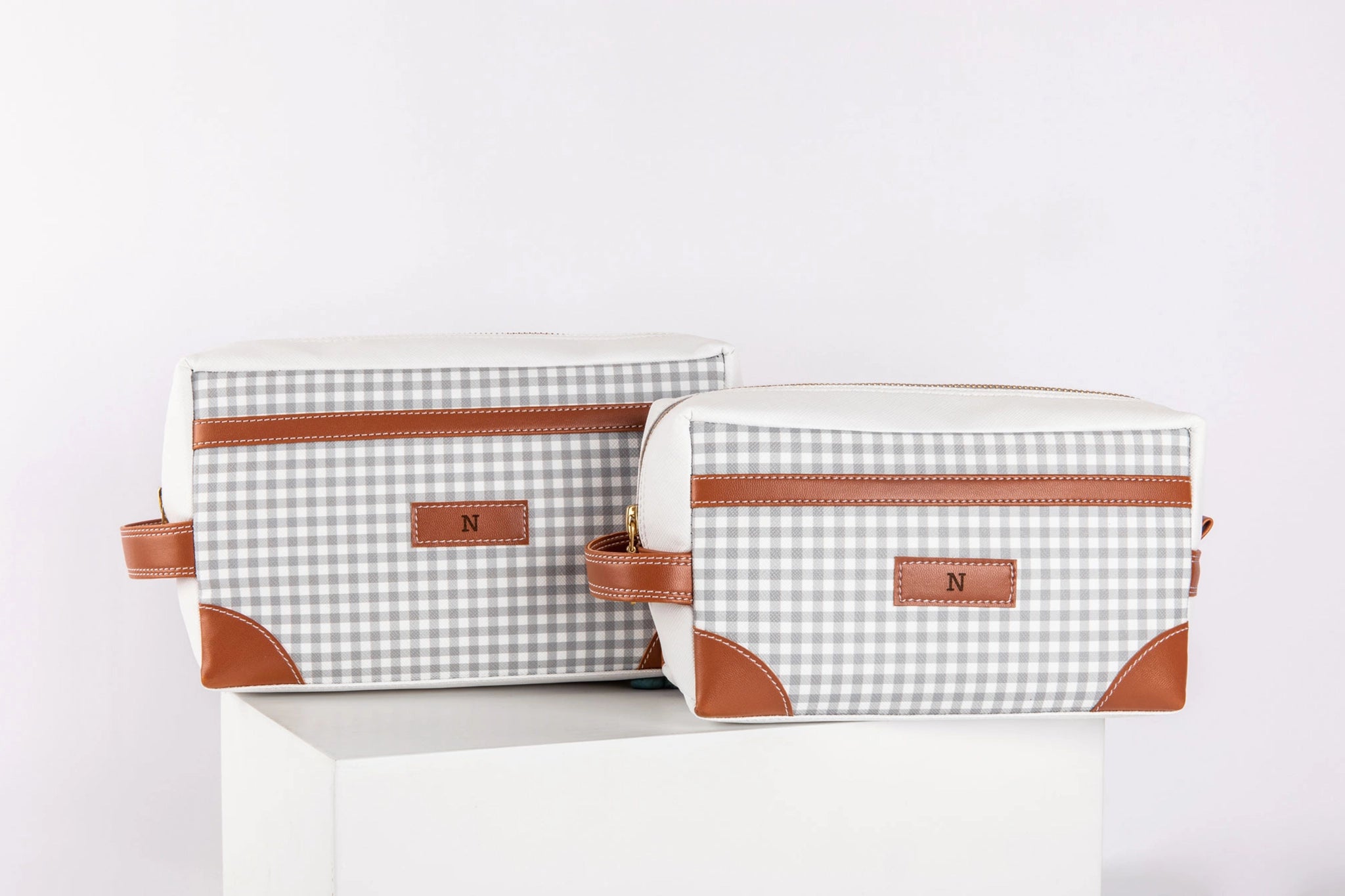 Pattern Of Joy Grey Box Pouch – Set of 2