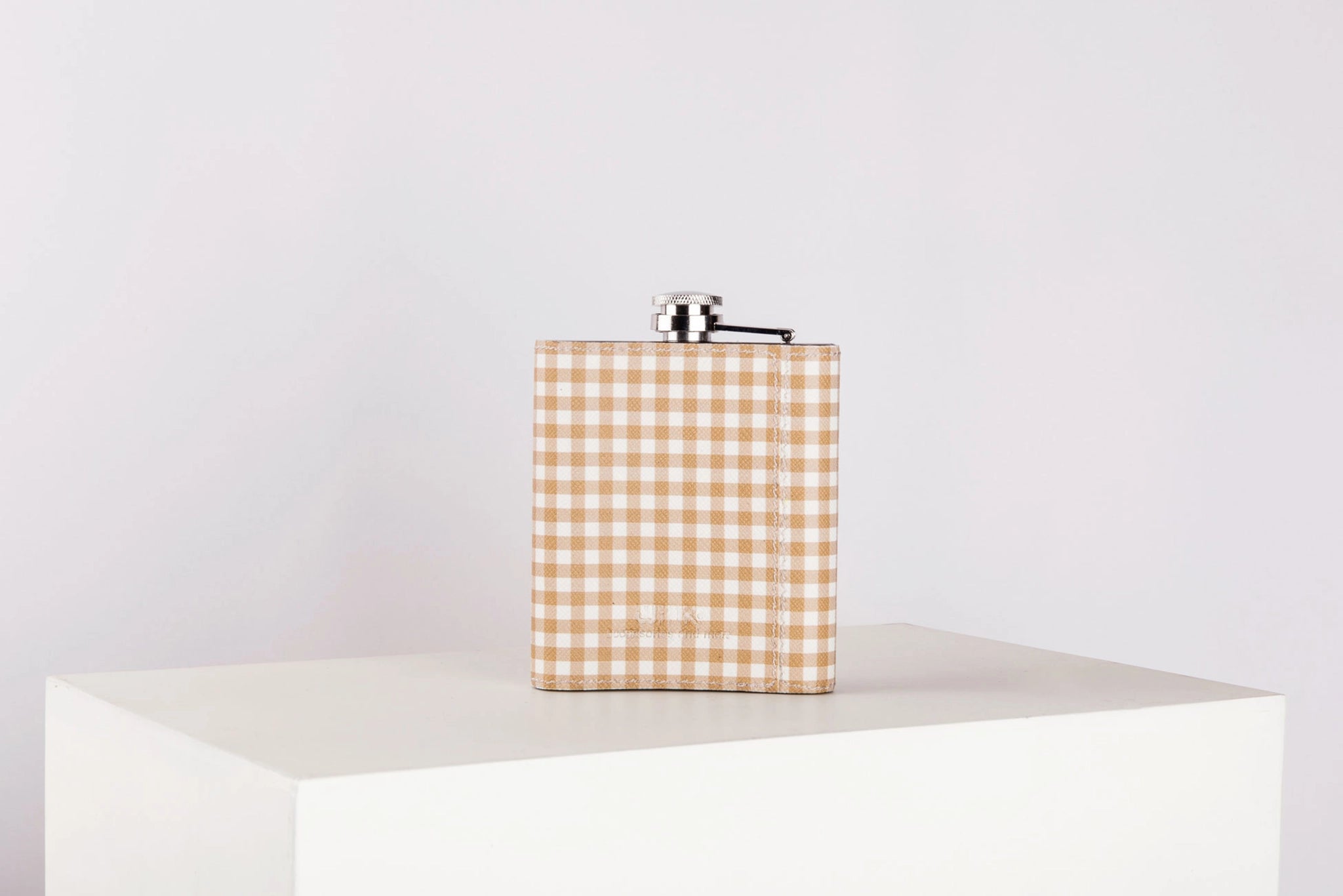 Pattern Of Joy Brown Hip Flask