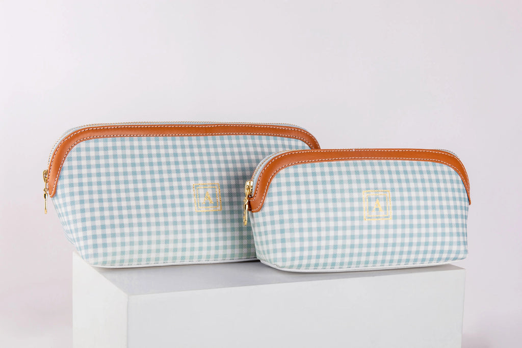 Pattern Of Joy Blue MakeUp Wide Base Pouches – Set Of 2