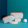 Pattern Of Joy Blue MakeUp Wide Base Pouches – Set Of 2