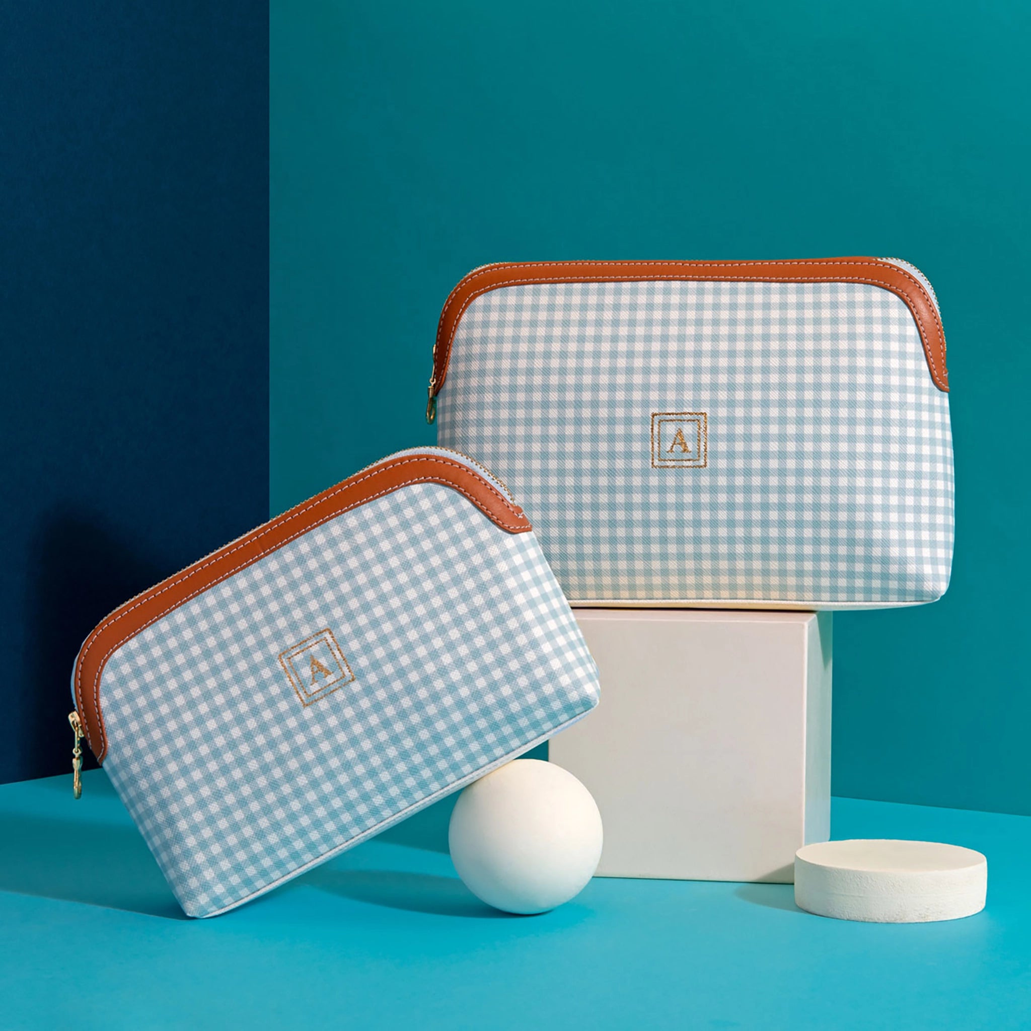 Pattern Of Joy Blue Oval All Purpose Pouch – Set of 2