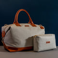 Pattern Of Joy Grey Duffle Bag for Men