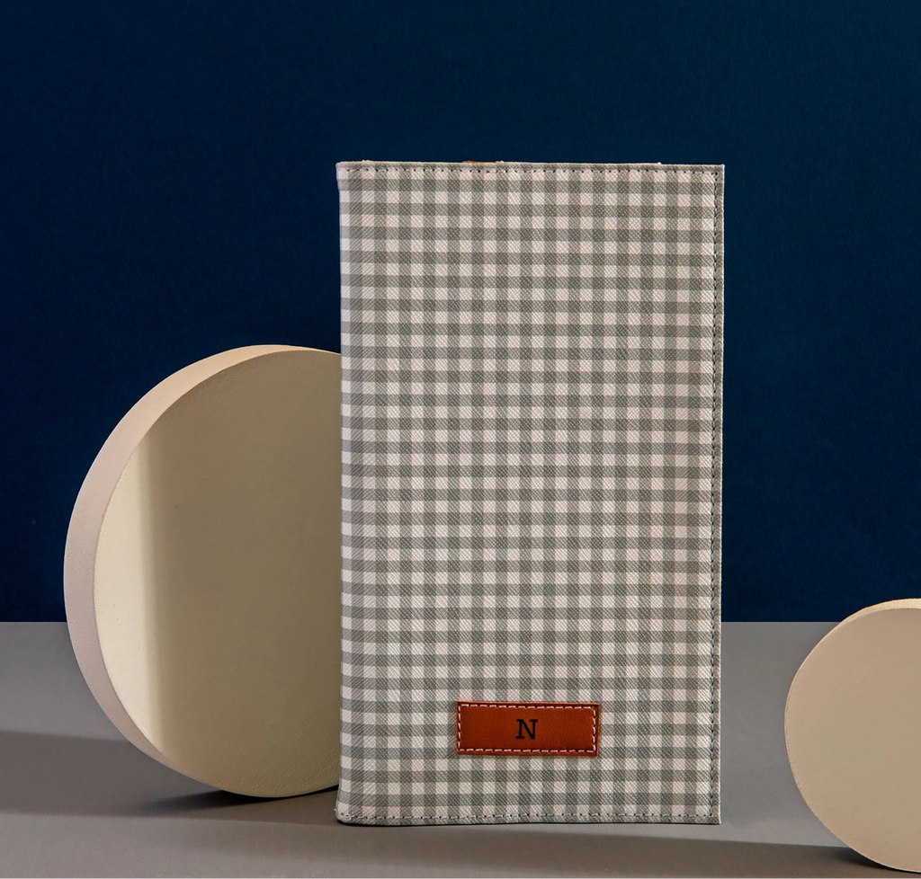 Pattern Of Joy Grey Passport Organizer