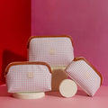 Pattern Of Joy Pink Oval All Purpose Pouch – Set of 3