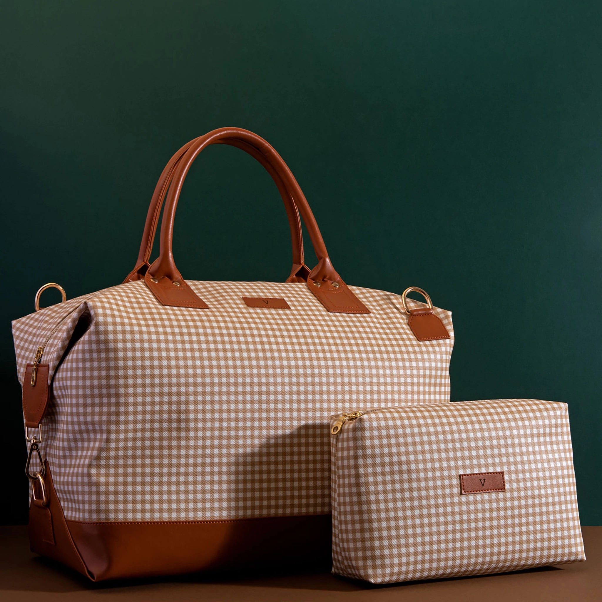 Pattern Of Joy Brown Duffle Bag