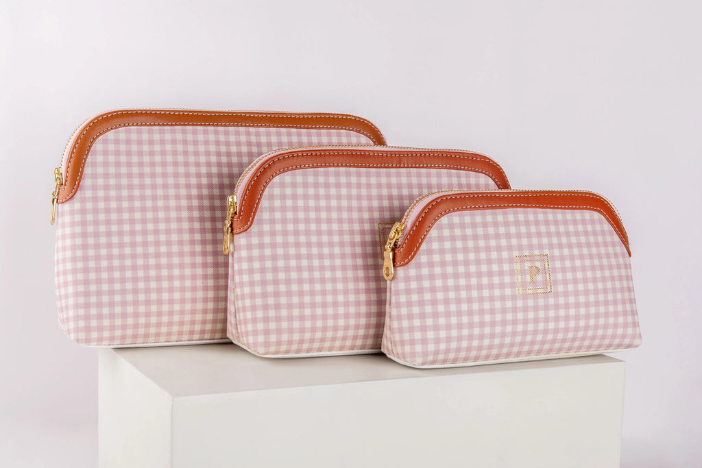 Pattern Of Joy Pink Oval All Purpose Pouch – Set of 3
