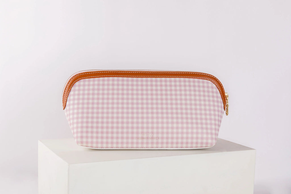 Pattern Of Joy Pink Wide Base Makeup Pouch – Set of 2