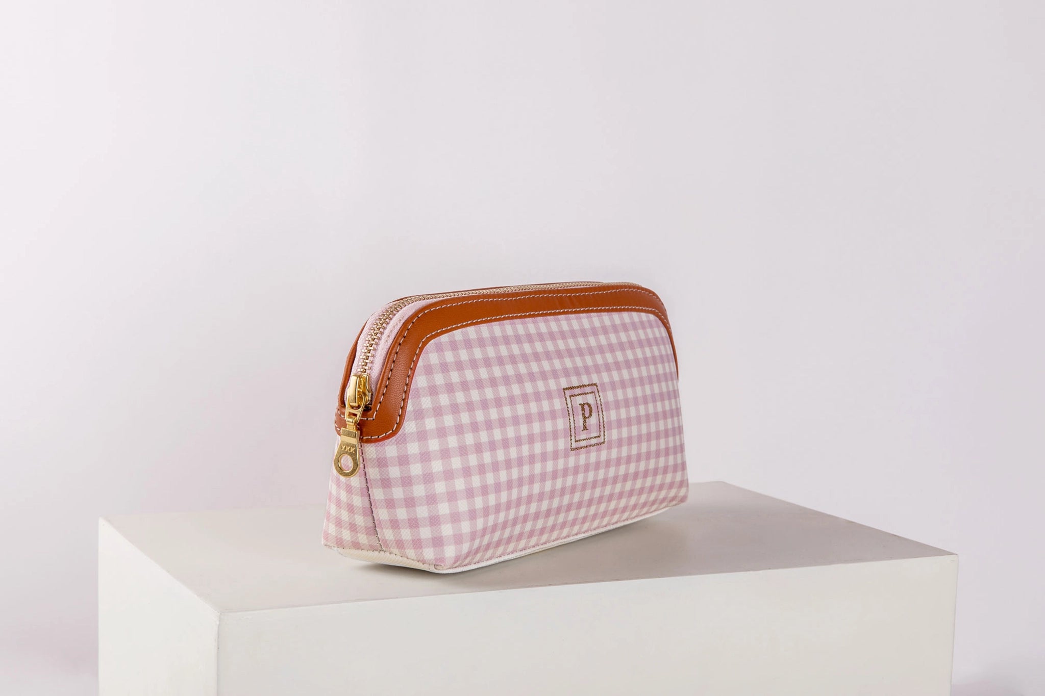 Pattern Of Joy Pink Wide Base Makeup Pouch – Set of 2