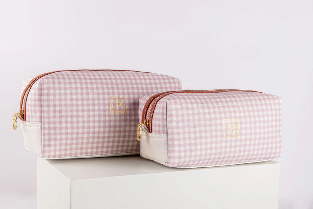 Pattern Of Joy Pink Rectangular Toiletry Pouches – Set Of 2